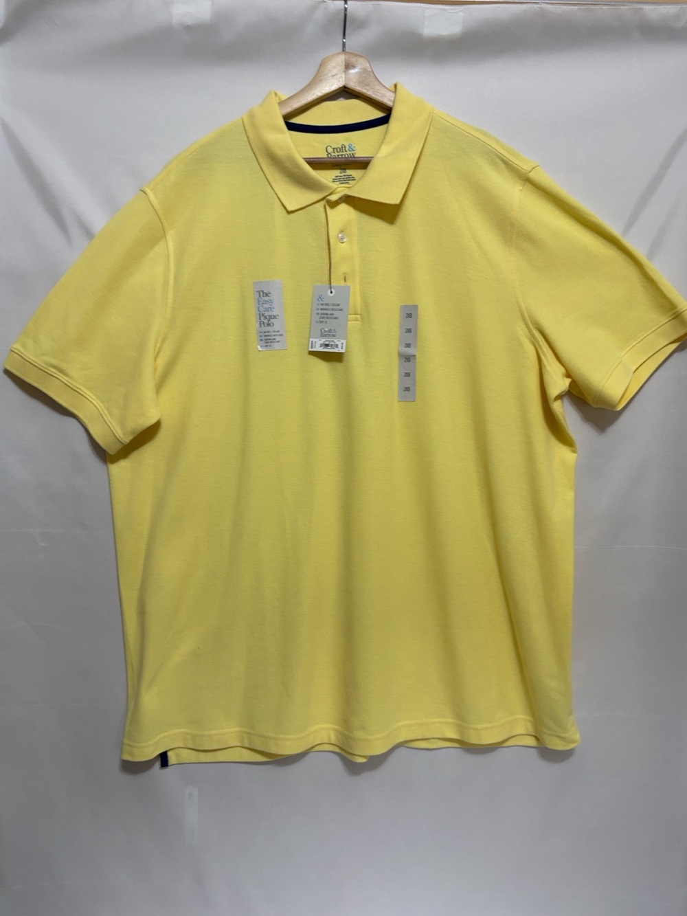 Croft and Barrow easy care pique polo shirt men’s 2x big and tall NWT